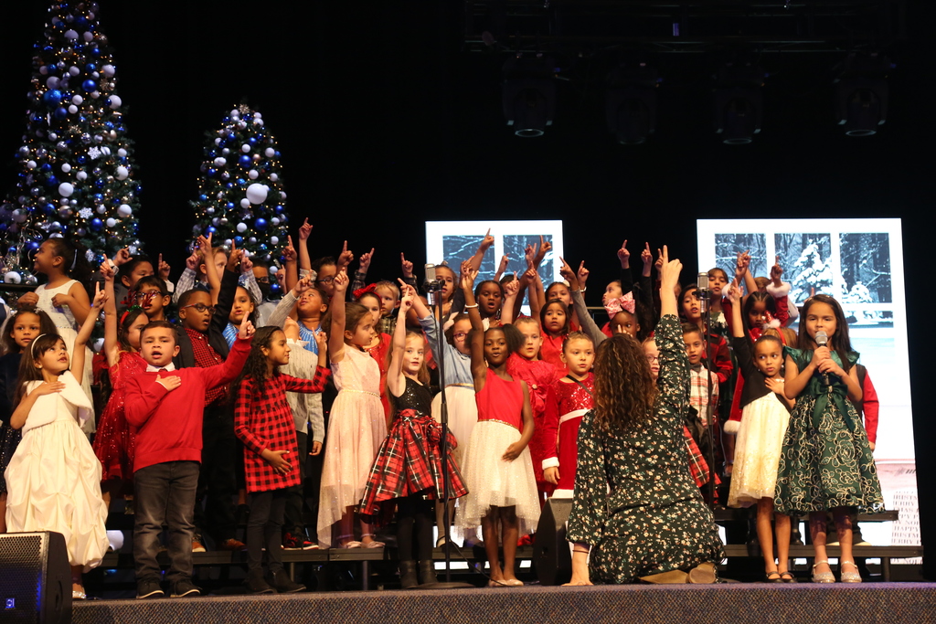 children singing at Christmas concert